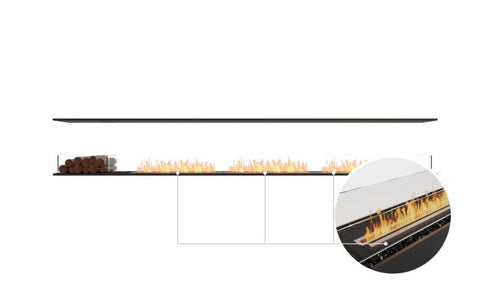 Ecosmart Fire Flex 140IL.BX1 Island Fireplace Insert - Black Finish / Black Burner - ESF.FX.140IL.BX1.B