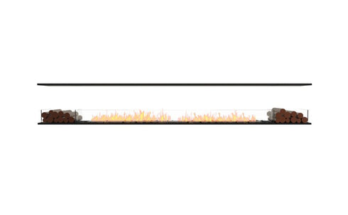 Ecosmart Fire Flex 140IL.BX2 Island Fireplace Insert - Black Finish / Stainless Steel Burner - ESF.FX.140IL.BX2