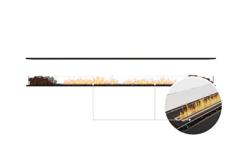 Ecosmart Fire Flex 140IL.BX2 Island Fireplace Insert - Black Finish / Black Burner - ESF.FX.140IL.BX2.B