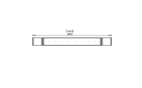 Ecosmart Fire Flex 140IL.BX2 Island Fireplace Insert - Black Finish / Stainless Steel Burner - ESF.FX.140IL.BX2
