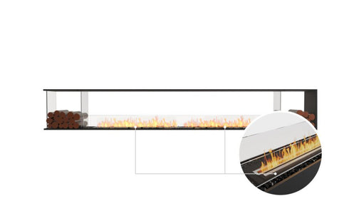 Ecosmart Fire Flex 140PN.BX2 Peninsula Fireplace Insert - Black Finish / Black Burner - ESF.FX.140PN.BX2.B