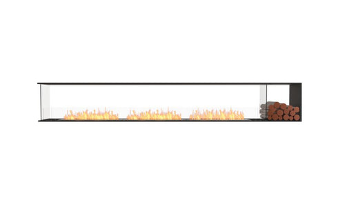 Ecosmart Fire Flex 140PN.BXR Peninsula Fireplace Insert - Black Finish / Stainless Steel Burner - ESF.FX.140PN.BXR