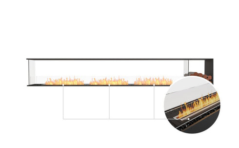 Ecosmart Fire Flex 140PN.BXR Peninsula Fireplace Insert - Black Finish / Black Burner - ESF.FX.140PN.BXR.B