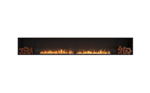 Ecosmart Fire Flex 140SS.BX2 Single Sided Fireplace Insert - Black Finish / Stainless Steel Burner - ESF.FX.140SS.BX2