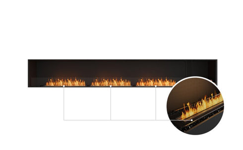 Ecosmart Fire Flex 140SS.BXR Single Sided Fireplace Insert - Black Finish / Black Burner - ESF.FX.140SS.BXR.B