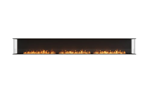 Ecosmart Fire Flex 158BY Bay Fireplace Insert - Black Finish / Stainless Steel Burner - ESF.FX.158BY