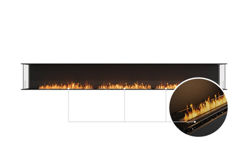 Ecosmart Fire Flex 158BY Bay Fireplace Insert - Black Finish / Black Burner - ESF.FX.158BY.B