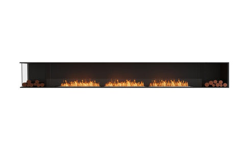 Ecosmart Fire Flex 158LC.BX2 Left Corner Fireplace Insert - Black Finish / Stainless Steel Burner - ESF.FX.158LC.BX2