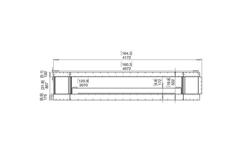 Ecosmart Fire Flex 158LC.BX2 Left Corner Fireplace Insert - Black Finish / Stainless Steel Burner - ESF.FX.158LC.BX2