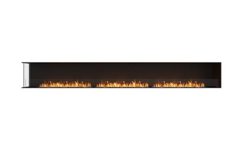 Ecosmart Fire Flex 158LC Left Corner Fireplace Insert - Black Finish / Stainless Steel Burner - ESF.FX.158LC
