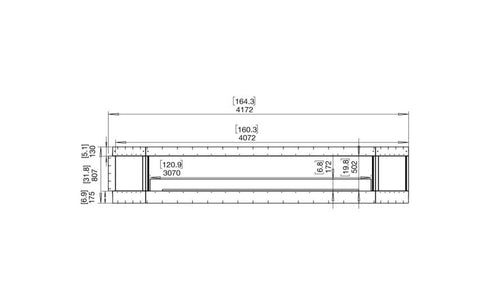 Ecosmart Fire Flex 158RC.BX2 Right Corner Fireplace Insert - Black Finish / Stainless Steel Burner - ESF.FX.158RC.BX2