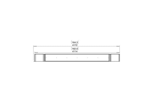 Ecosmart Fire Flex 158RC.BX2 Right Corner Fireplace Insert - Black Finish / Stainless Steel Burner - ESF.FX.158RC.BX2