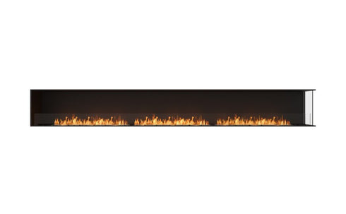 Ecosmart Fire Flex 158RC Right Corner Fireplace Insert - Black Finish / Stainless Steel Burner - ESF.FX.158RC