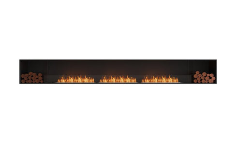 Ecosmart Fire Flex 158SS.BX2 Single Sided Fireplace Insert - Black Finish / Stainless Steel Burner - ESF.FX.158SS.BX2