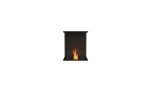 Ecosmart Fire Flex 18BY Bay Fireplace Insert - Black Finish / Stainless Steel Burner - ESF.FX.18BY