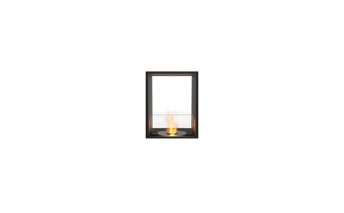 Ecosmart Fire Flex 18DB Double Sided Fireplace Insert - Black Finish / Stainless Steel Burner - ESF.FX.18DB