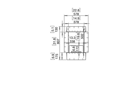 Ecosmart Fire Flex 18DB Double Sided Fireplace Insert - Black Finish / Black Burner - ESF.FX.18DB.B