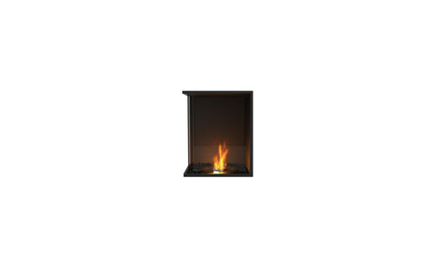 Ecosmart Fire Flex 18LC Left Corner Fireplace Insert - Black Finish / Stainless Steel Burner - ESF.FX.18LC