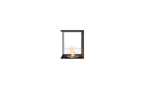 Ecosmart Fire Flex 18PN Peninsula Fireplace Insert - Black Finish / Stainless Steel Burner - ESF.FX.18PN