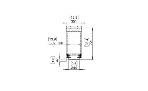 Ecosmart Fire Flex 18PN Peninsula Fireplace Insert - Black Finish / Stainless Steel Burner - ESF.FX.18PN