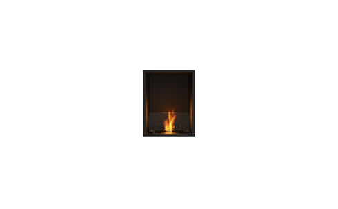 Ecosmart Fire Flex 18SS Single Sided Fireplace Insert - Black Finish / Stainless Steel Burner - ESF.FX.18SS