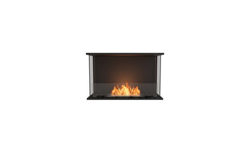 Ecosmart Fire Flex 32BY Bay Fireplace Insert - Black Finish / Stainless Steel Burner - ESF.FX.32BY