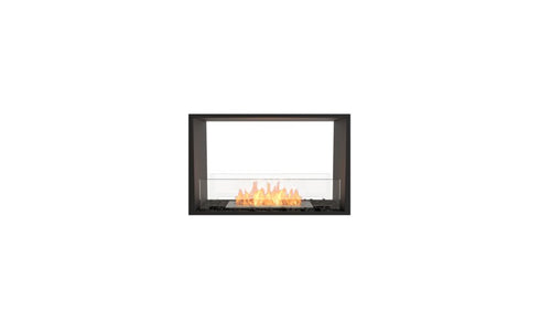Ecosmart Fire Flex 32DB Double Sided Fireplace Insert - Black Finish / Stainless Steel Burner - ESF.FX.32DB