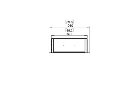 Ecosmart Fire Flex 32DB Double Sided Fireplace Insert - Black Finish / Stainless Steel Burner - ESF.FX.32DB
