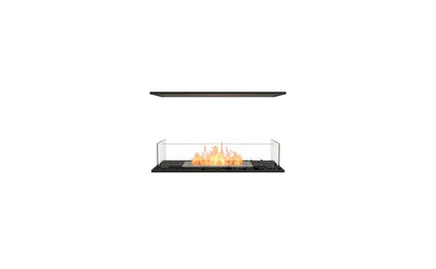 Ecosmart Fire Flex 32IL Island Fireplace Insert - Black Finish / Stainless Steel Burner - ESF.FX.32IL