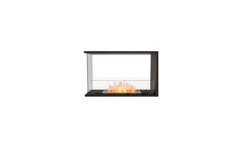 Ecosmart Fire Flex 32PN Peninsula Fireplace Insert - Black Finish / Stainless Steel Burner - ESF.FX.32PN