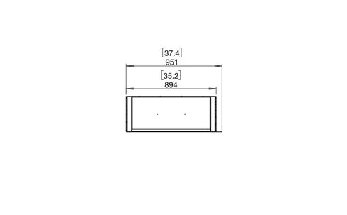Ecosmart Fire Flex 32PN Peninsula Fireplace Insert - Black Finish / Stainless Steel Burner - ESF.FX.32PN