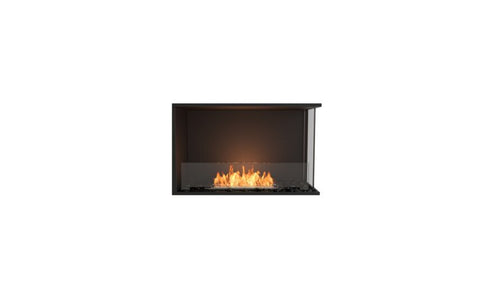 Ecosmart Fire Flex 32RC Right Corner Fireplace Insert - Black Finish / Stainless Steel Burner - ESF.FX.32RC