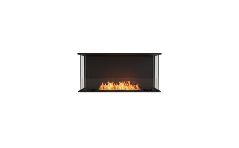 Ecosmart Fire Flex 42BY Bay Fireplace Insert - Black Finish / Stainless Steel Burner - ESF.FX.42BY