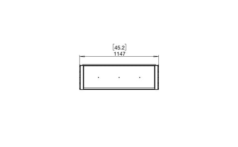 Ecosmart Fire Flex 42BY Bay Fireplace Insert - Black Finish / Stainless Steel Burner - ESF.FX.42BY