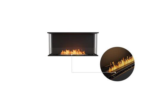 Ecosmart Fire Flex 42BY Bay Fireplace Insert - Black Finish / Black Burner - ESF.FX.42BY.B