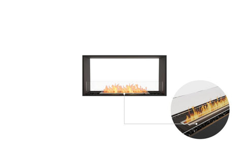 Ecosmart Fire Flex 42DB Double Sided Fireplace Insert - Black Finish / Black Burner - ESF.FX.42DB.B