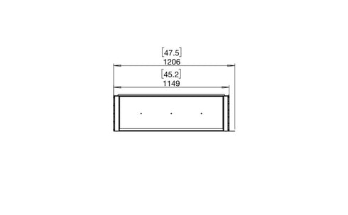 Ecosmart Fire Flex 42LC Left Corner Fireplace Insert - Black Finish / Stainless Steel Burner - ESF.FX.42LC