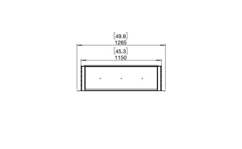 Ecosmart Fire Flex 42SS Single Sided Fireplace Insert - Black Finish / Stainless Steel Burner - ESF.FX.42SS