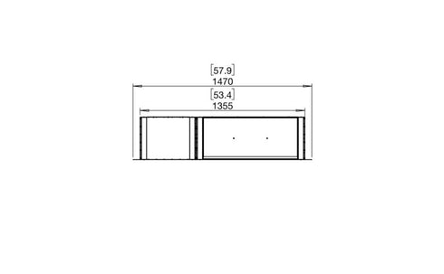 Ecosmart Fire Flex 50DB.BX1 Double Sided Fireplace Insert - Black Finish / Stainless Steel Burner - ESF.FX.50DB.BX1