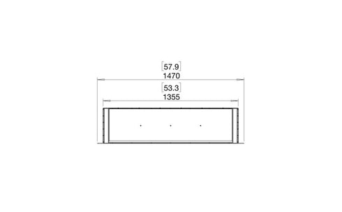 Ecosmart Fire Flex 50DB Double Sided Fireplace Insert - Black Finish / Stainless Steel Burner - ESF.FX.50DB