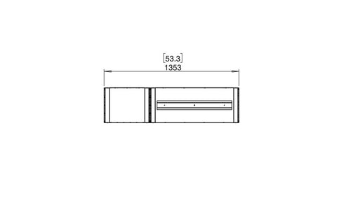 Ecosmart Fire Flex 50IL.BX1 Island Fireplace Insert - Black Finish / Stainless Steel Burner - ESF.FX.50IL.BX1