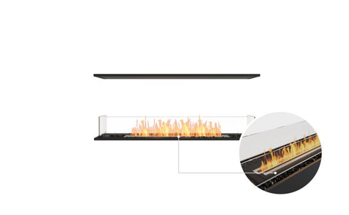 Ecosmart Fire Flex 50IL Island Fireplace Insert - Black Finish / Black Burner - ESF.FX.50IL.B