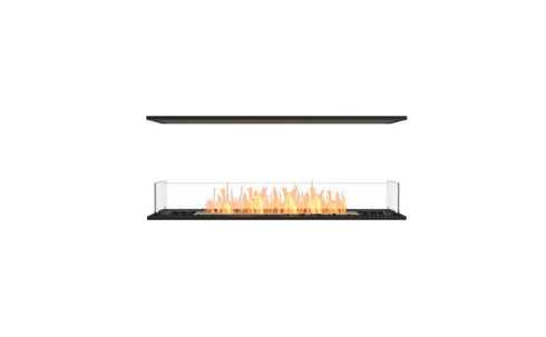 Ecosmart Fire Flex 50IL Island Fireplace Insert - Black Finish / Stainless Steel Burner - ESF.FX.50IL