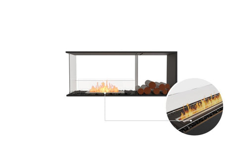 Ecosmart Fire Flex 50PN.BXR Peninsula Fireplace Insert - Black Finish / Black Burner - ESF.FX.50PN.BXR.B