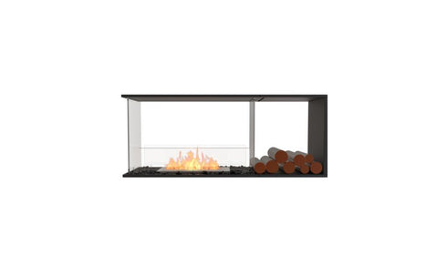 Ecosmart Fire Flex 50PN.BXR Peninsula Fireplace Insert - Black Finish / Stainless Steel Burner - ESF.FX.50PN.BXR