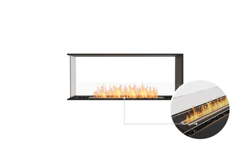 Ecosmart Fire Flex 50PN Peninsula Fireplace Insert - Black Finish / Black Burner - ESF.FX.50PN.B