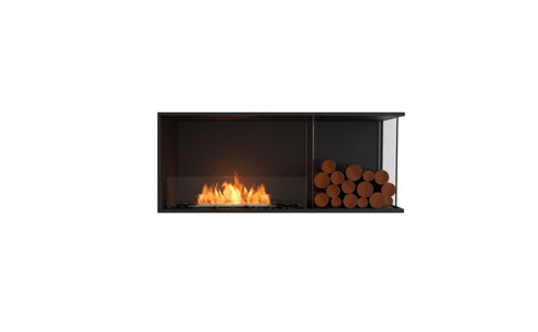 Ecosmart Fire Flex 50RC.BXR Right Corner Fireplace Insert - Black Finish / Stainless Steel Burner - ESF.FX.50RC.BXR