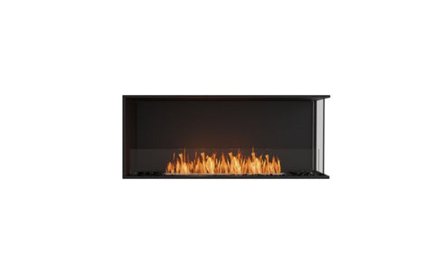 Ecosmart Fire Flex 50RC Right Corner Fireplace Insert - Black Finish / Stainless Steel Burner - ESF.FX.50RC