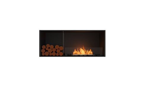 Ecosmart Fire Flex 50SS.BXL Single Sided Fireplace Insert - Black Finish / Stainless Steel Burner - ESF.FX.50SS.BXL