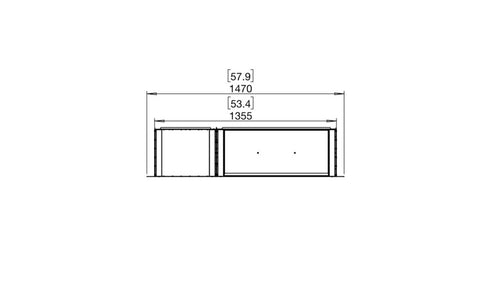 Ecosmart Fire Flex 50SS.BXL Single Sided Fireplace Insert - Black Finish / Black Burner - ESF.FX.50SS.BXL.B